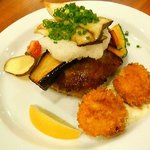 和風ハンバーグ＆ホタテフライ☆