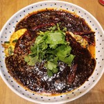 自然派中華 クイジン - カキとニラの卵焼き 麻辣ソース　