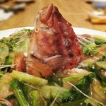 自然派中華 クイジン - おじさんの網脂巻 チシャトウの餡掛け　