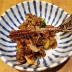 自然派中華 クイジン - 秋刀魚のスモークとワサビ菜の炒飯