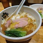 中華そば 満鶏軒 - 鶏中華そば　雑炊セット　醤油　2018.11