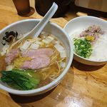 鶏中華そば　雑炊セット　醤油　2018.11