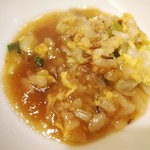 自然派中華 クイジン - 松茸とフカヒレのコラーゲンのあんかけ炒飯　　