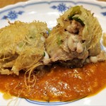 自然派中華 クイジン - 大貝､白子とゴルゴンゾーラのカダイフ巻揚げ　