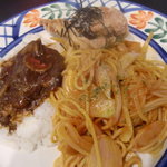 キッチン ニューほしの - パスタセットA　鶏唐揚げバージョン