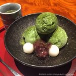 個室居酒屋 番屋 - 抹茶アイス白玉あんこ添え（580円税別）