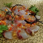 バルにしむらーの - 宮津港で揚がった「胡椒鯛」のカルパッチョ