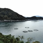 なみじ - 伊根の舟屋群１　巨大鳥貝の養殖筏