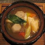 先斗町 魯ビン - 秋刀魚つみれと京菜の土鍋仕立て