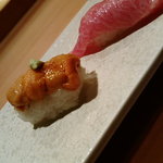 寿しげん - カマトロとウニ