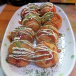 Takoyaki Yakitori Semmon Ten Waraku - 関西風たこ焼き（8個）￥350