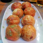 Takoyaki Yakitori Semmon Ten Waraku - 関西風たこ焼き（デフォ）￥350