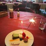 レストラン レジーナ - サプライズのお誕生日デザート　2018.11