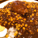 カレーハウス キラリ - ハンバーグカレー特盛コーントッピング