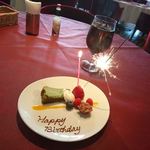 レストラン レジーナ - サプライズのお誕生日デザート　2018.11