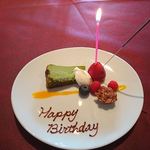 レストラン レジーナ - サプライズのお誕生日デザート　2018.11