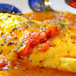 Gooey cheese omelet