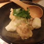 和食高山 - 鶏と揚げ餅の蟹餡かけ￥750