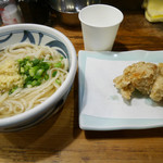 2018/11/20  温かいぶっかけ 並400円、鶏天 140円