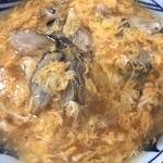 丸亀製麺 - 牡蠣づくし玉子あんかけ、アップ