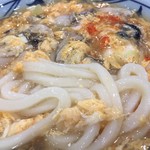 丸亀製麺 - 牡蠣づくし玉子あんかけ、うどんアップ