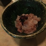 盃屋かづち - 鯛の肝和え、チビチビと～ゴクッと日本酒～