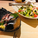 福こぼし - 秋刀魚とサラダ