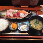 のどぐろ家 姫川 - ランチの刺身定食