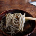 そば切り からに - 鴨汁（粗挽き）食べる