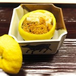 道人 - 香住のせこ蟹をゆず釜で。