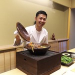 道人 - その海老で出汁をとって、身はしゃぶしゃぶで。