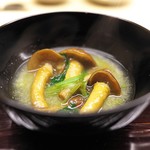 道人 - なめこも伊勢海老のお出汁で。
