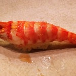 すし処 みや古分店 - 巻海老（小サイズの車海老）