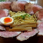 あいつのラーメン かたぐるま - 「うるとらつけ麺(中 2玉(300g))」+「チャーシュー増し」+「メンマ増し」