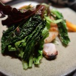 てんぷら　成生 - 箸休めのサラダ♪鰆の火加減が絶妙！