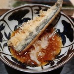 てんぷら　成生 - 鰯です、大根おろしと天つゆで頂きます♪