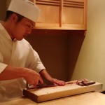 てんぷら　成生 - 穴子は目の前で生きた状態から捌きます