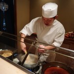 てんぷら　成生 - その間にわらび餅を作ってくれました✨