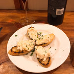 オステリア イマムラ - バッカラ マンテカートのブルスケッタ