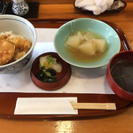 うえ野 - 日替ランチ（海老天丼  大根のシーチキン煮）750円