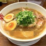 京都千丸 しゃかりき 本店 - 特製ラーメン（濃厚魚介）肉増し