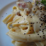 手作りレストラン 菩提樹 - 【イベリコ豚のカルボナーラ】いいルックスです。