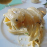 手作りレストラン 菩提樹 - 【イベリコ豚のカルボナーラ】パスタうんまいねぇ... ソースがGOOD