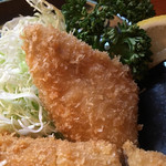 とんかつ ひろまつ - アジフライ。可愛いサイズ。