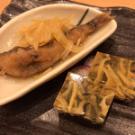 すし おかしら - 河豚皮・柚子のゼリーと南蛮漬け