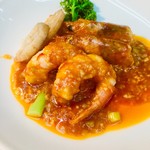 中華料理 歓 - 有頭赤海老のチリソース煮