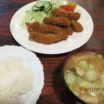 レストラン 幸 - カキフライ定食（全景）