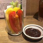 大銀杏 栄店 - 付き出しのスティック野菜