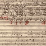 自筆譜（ベートーベン第９）1824年　ベルリン州立図書館　世界記憶遺産　web公開されている。