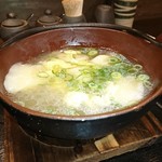 炭火焼鳥 鶏拓 - 鶏スープで食べる水餃子